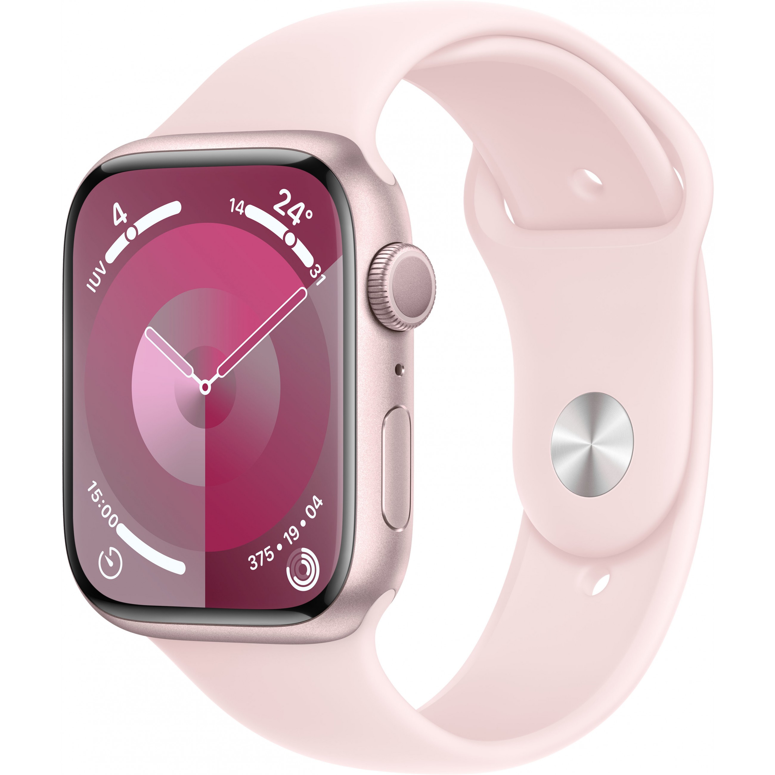 Apple Watch S9 Aluminium 45mm Rosé (Sportarmband hellrosa) S/M NEW