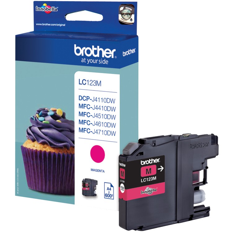Brother Tinte LC-123M Magenta bis zu 600 Seiten nach ISO/IEC 24711