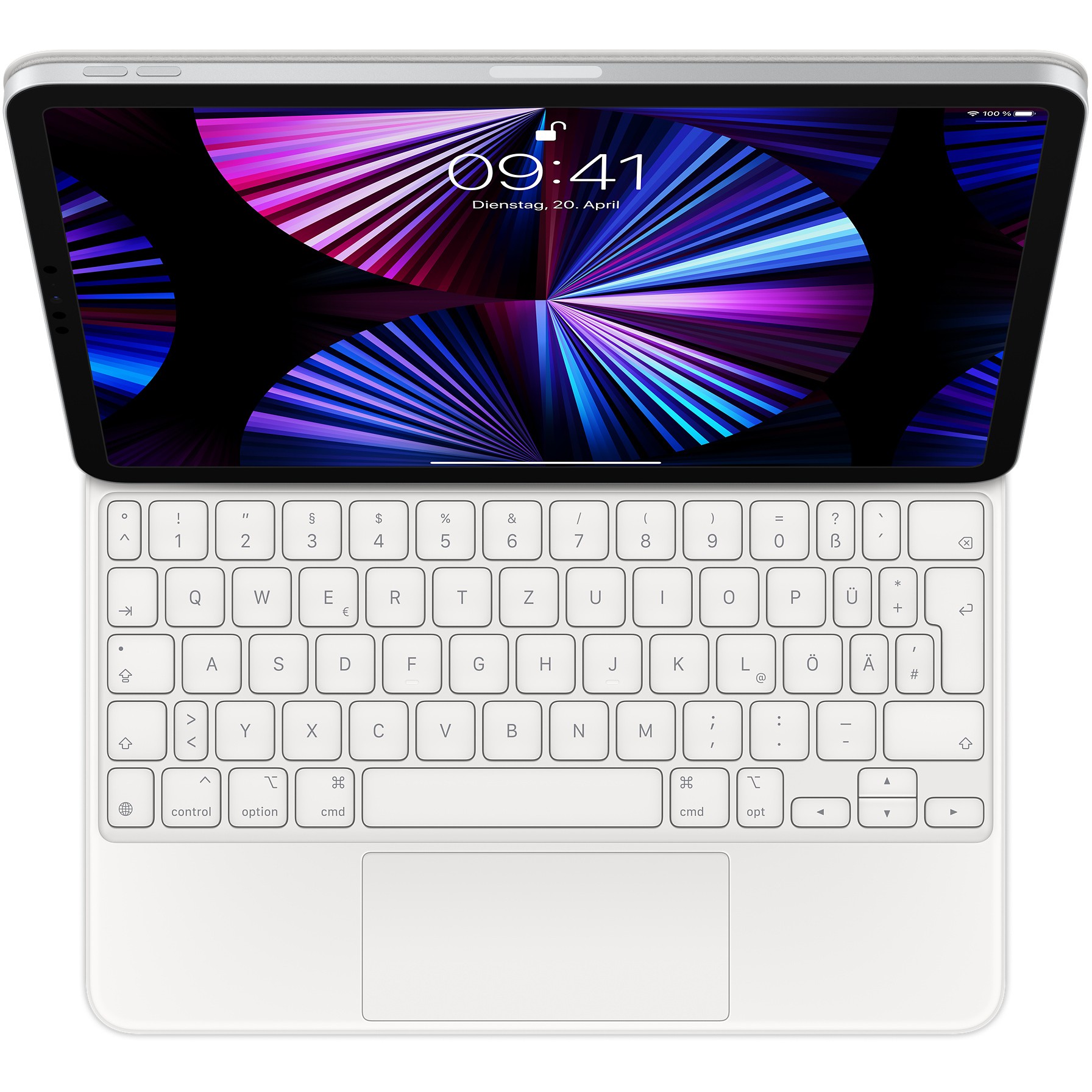 Apple Magic Keyboard iPad Pro 11 (2.,3.,4.,5.Gen) iPad Air (4.,5.,6. Gen) White (Deutsch)