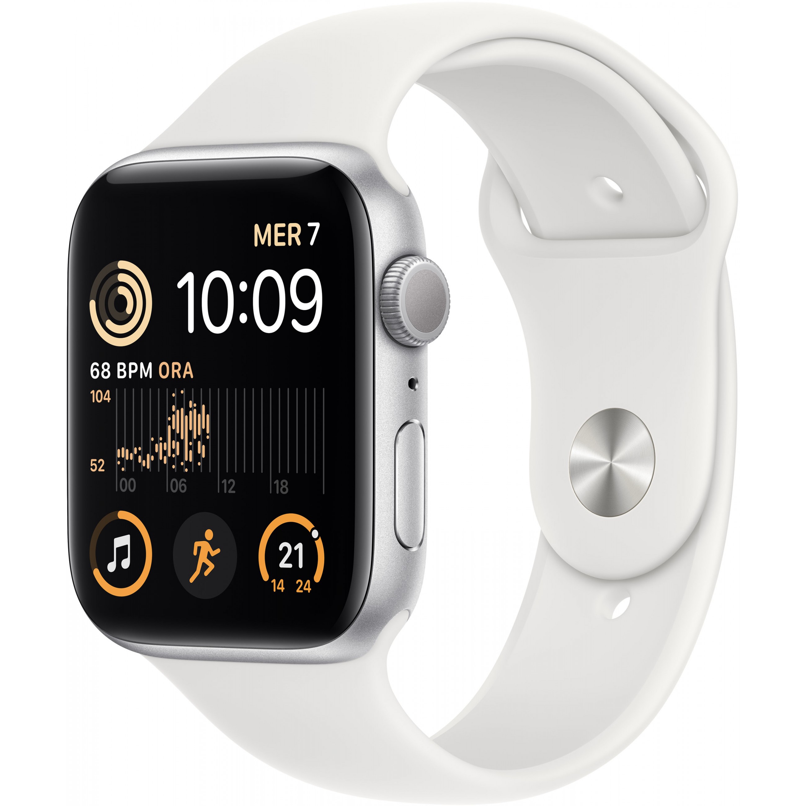 Apple Watch SE Aluminium 44mm Silber (Sportarmband weiß) *NEW*