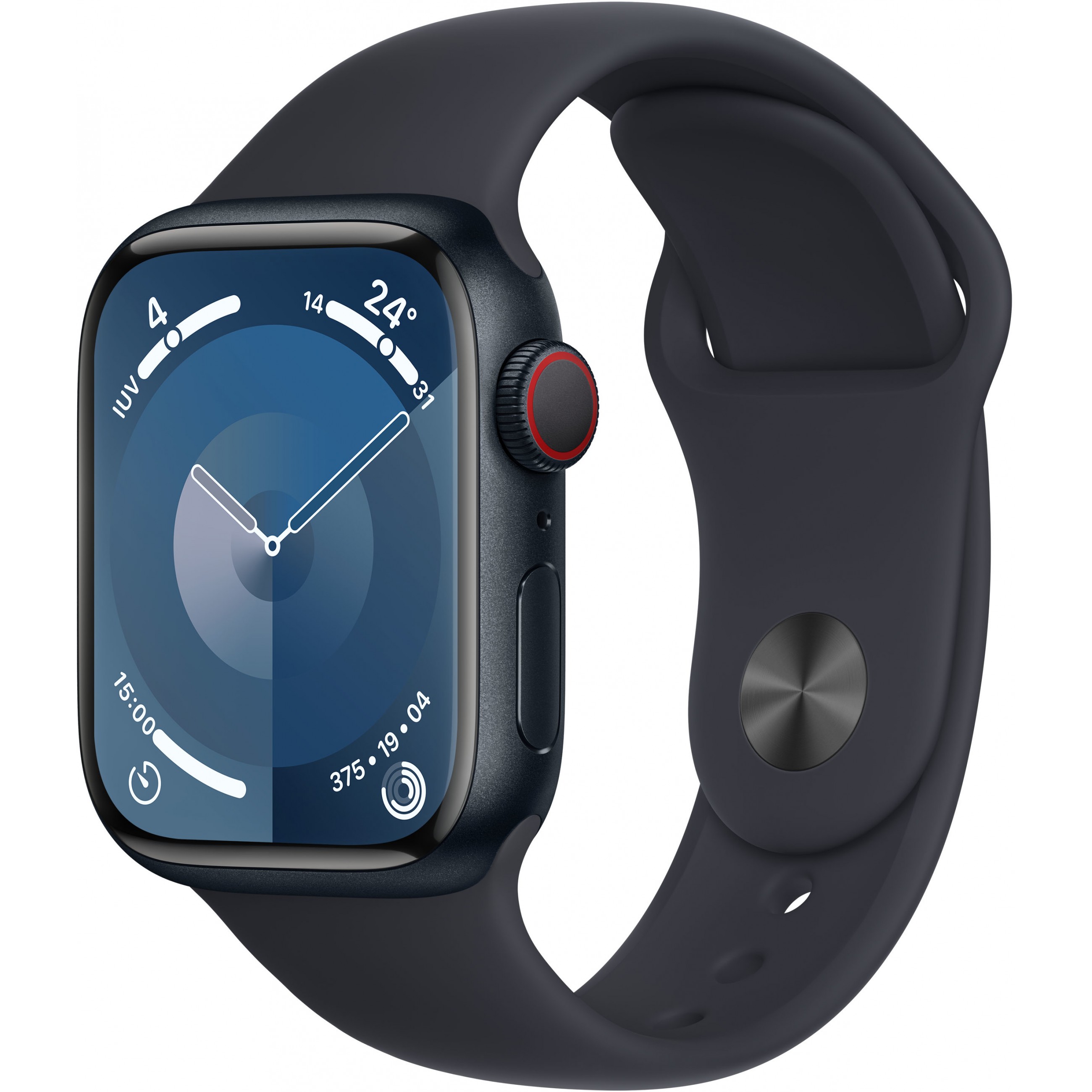 Apple Watch S9 Aluminium Cellular 41mm Mitternacht (Sportarmband mitternacht) S/M