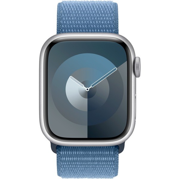 Apple Watch S9 Aluminium Cellular 41mm Silber (Sport Loop winterblau) NEW