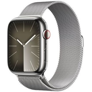 Apple Watch S9 Edelstahl Cellular 45mm Silber (milanaise silber) NEW