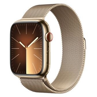 Apple Watch S9 Edelstahl Cellular 45mm Gold (milanaise gold) NEW
