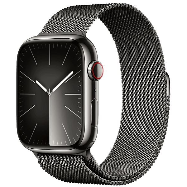 Apple Watch S9 Edelstahl Cellular 45mm Graphit (milanaise graphit) NEW