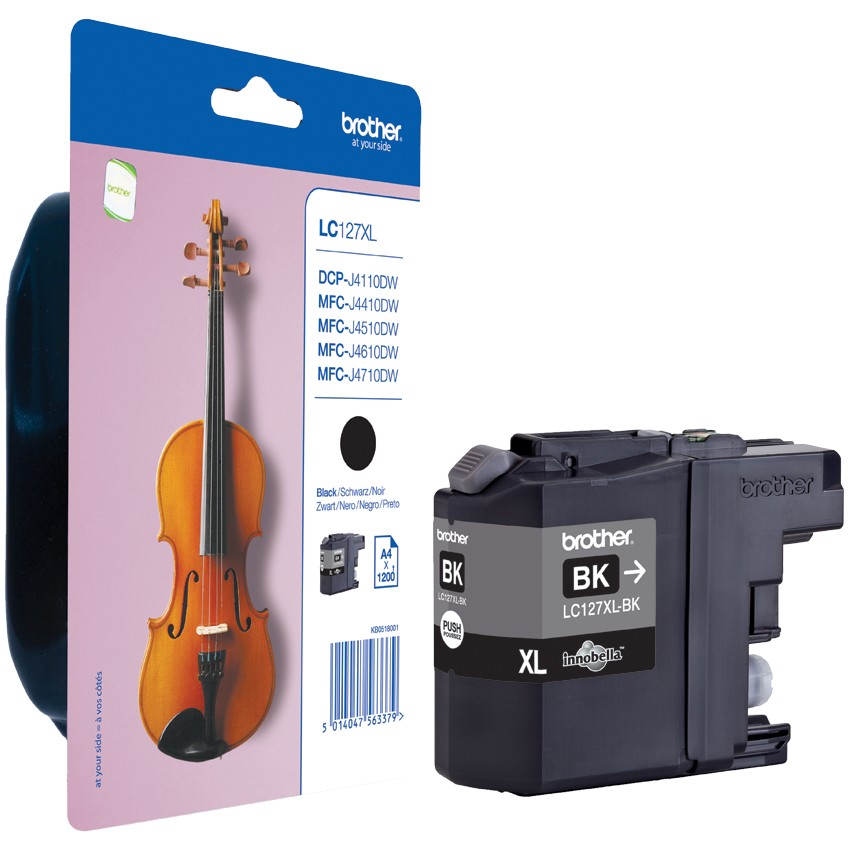 Brother Tinte LC-127XL-BK Schwarz bis zu 1.200 Seiten nach ISO/IEC 24711