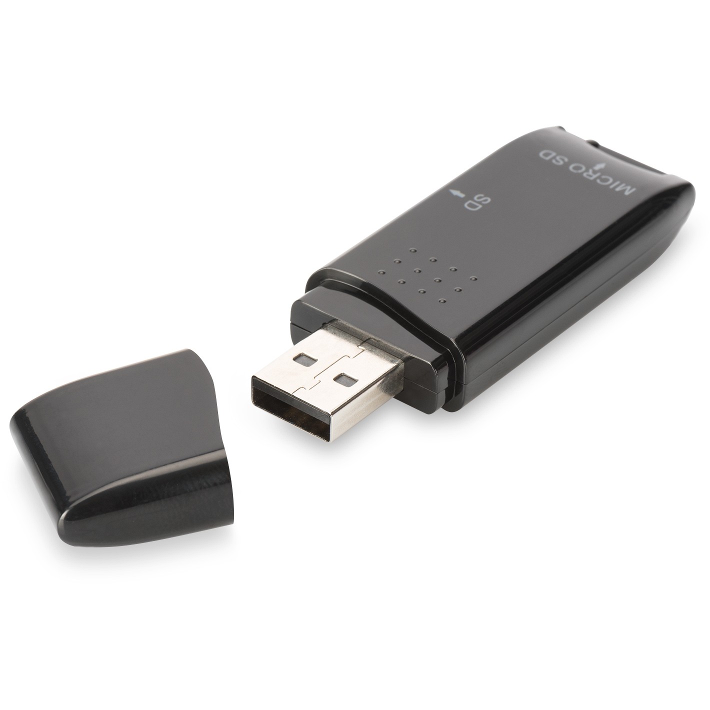 CardReader USB 2.0 SD/Micro SD für SD (SDHC/SDXC) und TF (Micro-SD) Karten DIGITUS