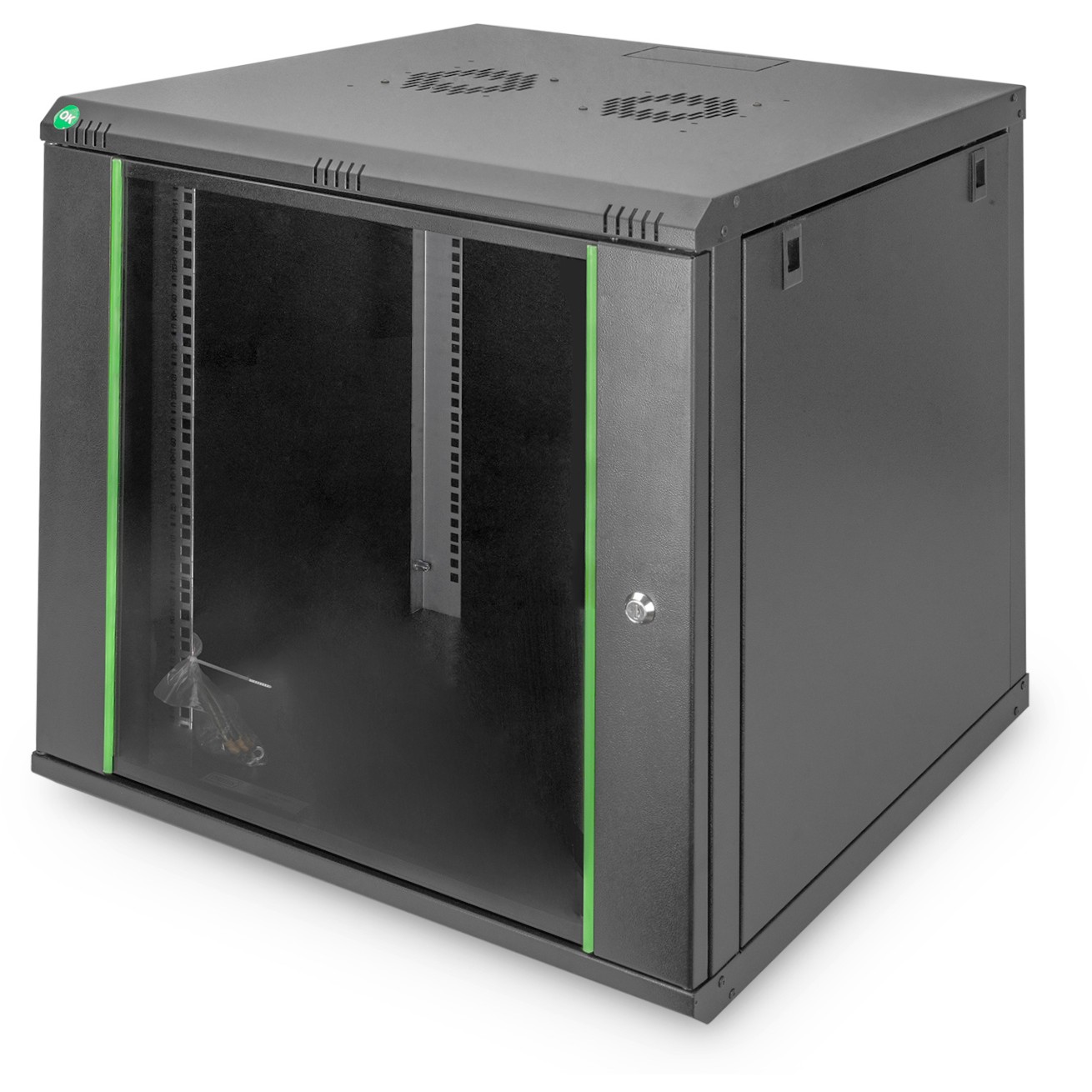 DIGITUS Wandgehäuse Dynamic 12HE 607x600x600mm schwarz