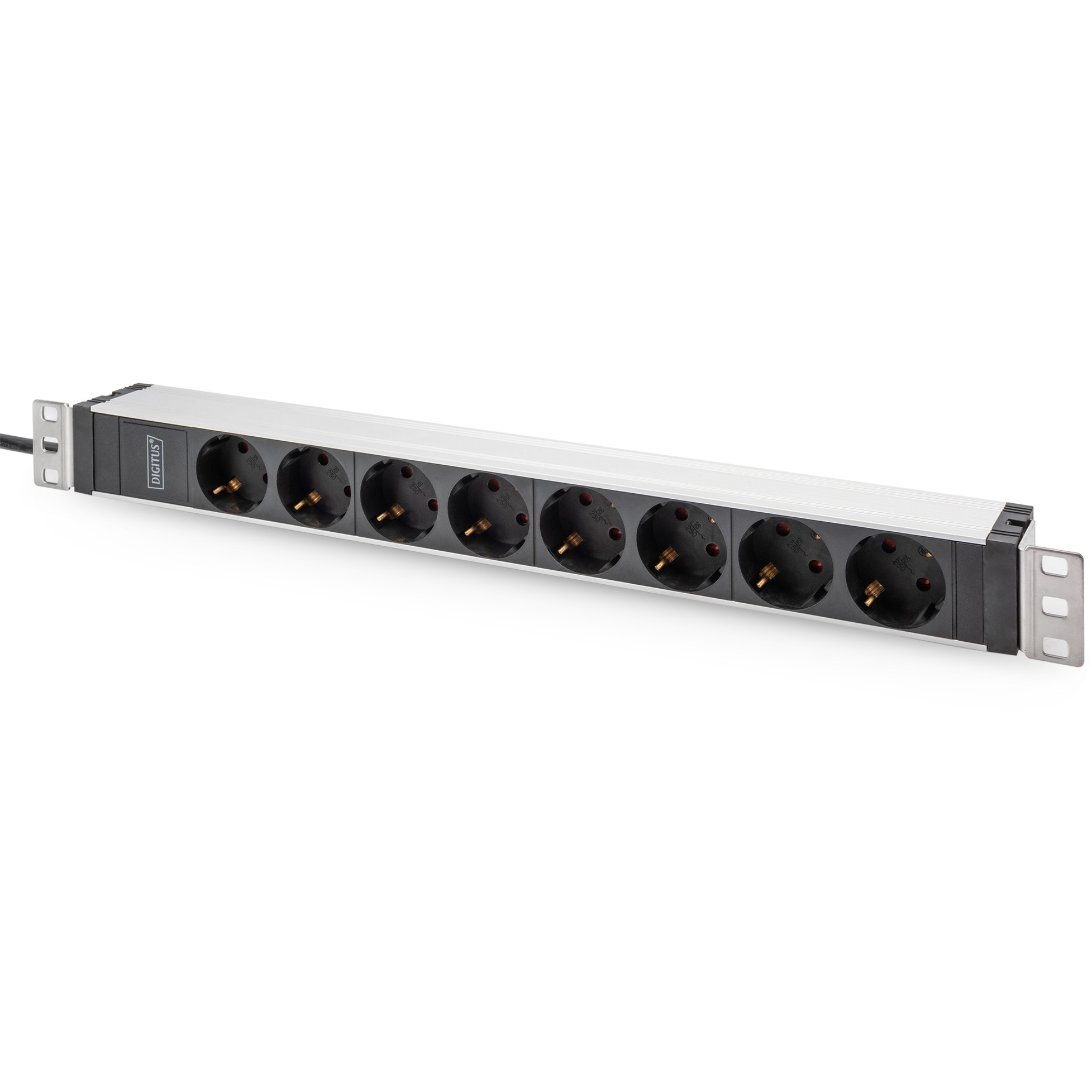 Steckdosenleiste Aluminium PDU 1U DIGITUS 16A 230VAC 50/60Hz 8x Schutzkontakt