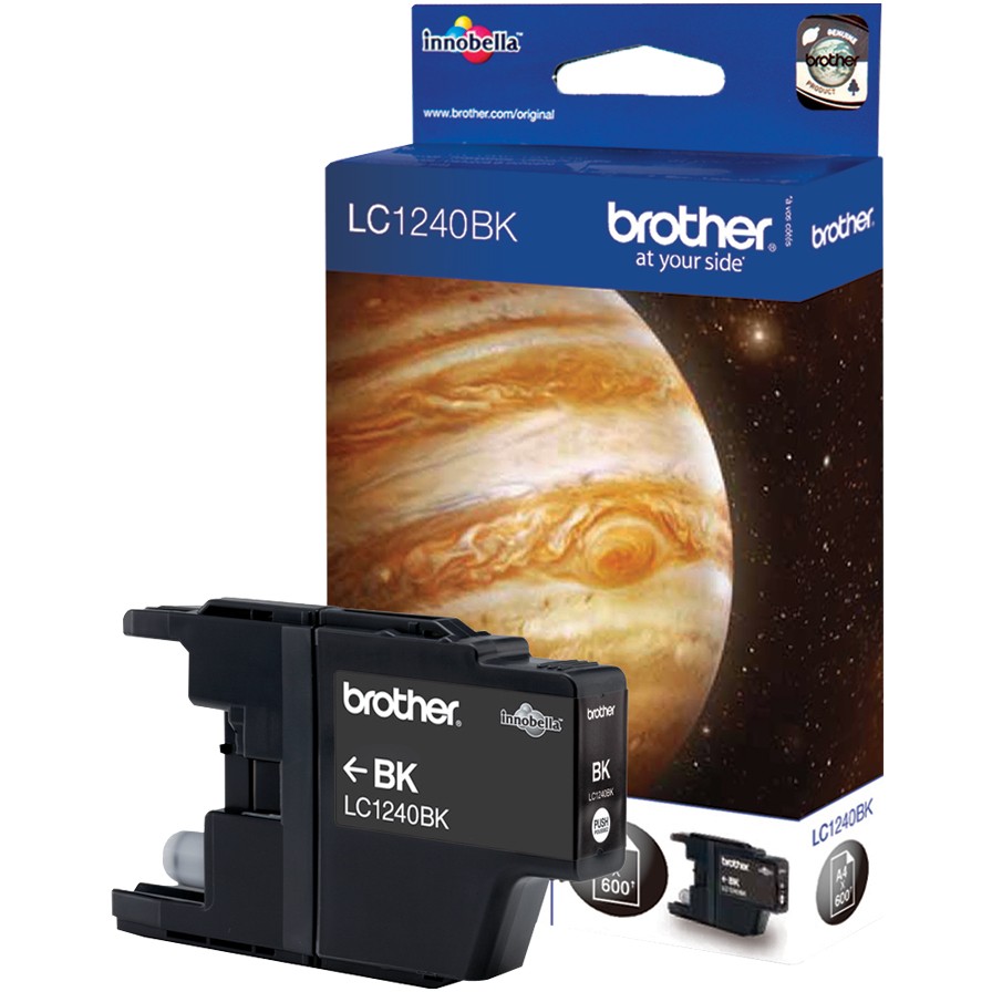 Brother Tinte LC-1240BK Schwarz bis zu 600 Seiten nach ISO/IEC 24711