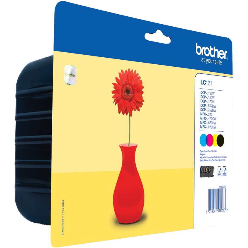 Brother Tinte LC-121 Value Pack (BK/C/M/Y)