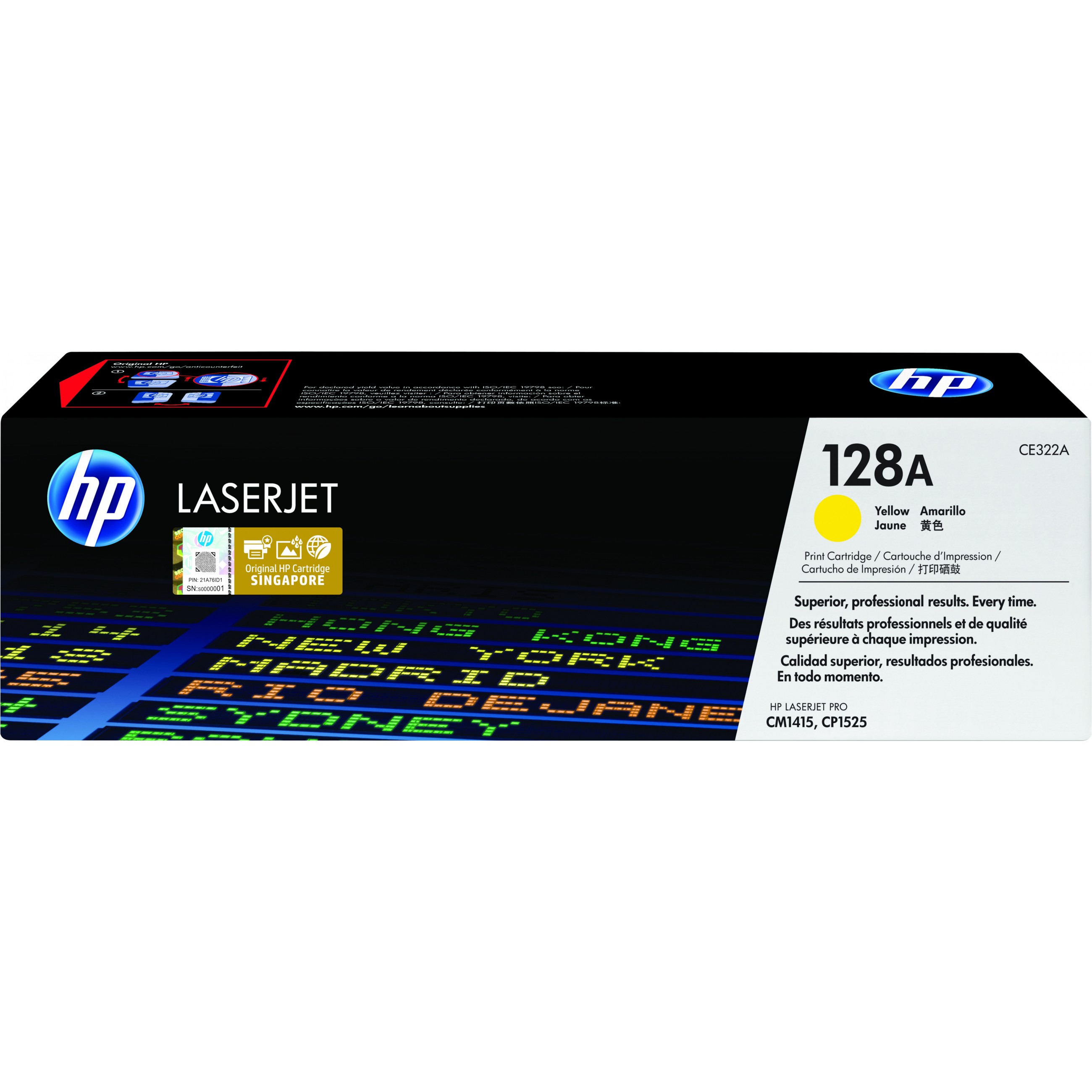 HP 128A original LaserJet Toner cartridge CE322A yellow standard capacity 1.300 pages 1-pack