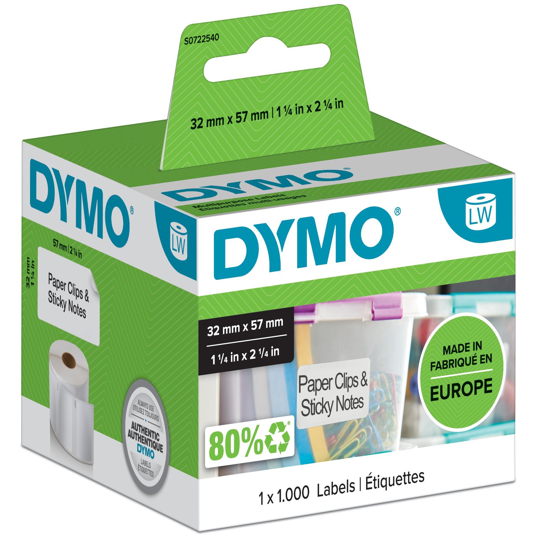 Dymo LabelWriter S0722540 Etiketten small 57 x 32mm