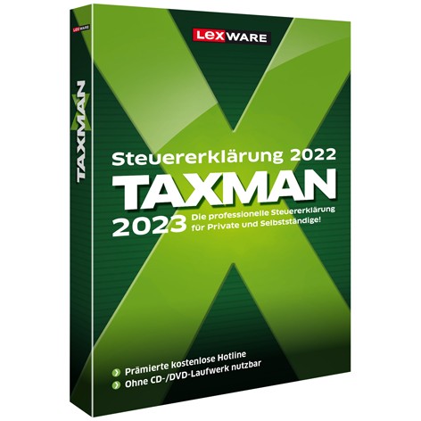 Lexware Taxman 2023 1 Device, bis zu 5 Steuererklärungen - ESD-DownloadESD