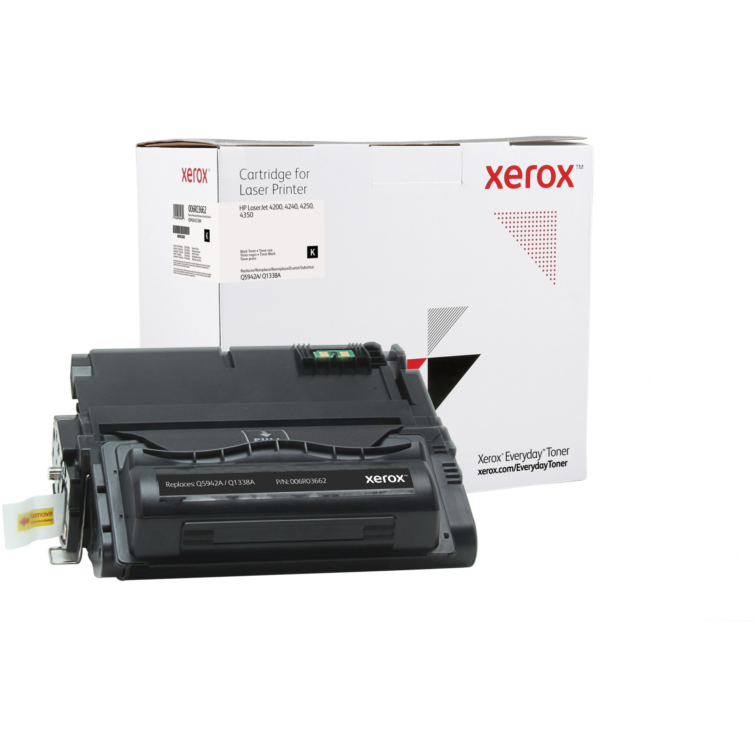 TON Xerox Everyday Toner 006R03662 Schwarz alternativ zu HP Toner 42A / 38A Q5942A / Q1338A
