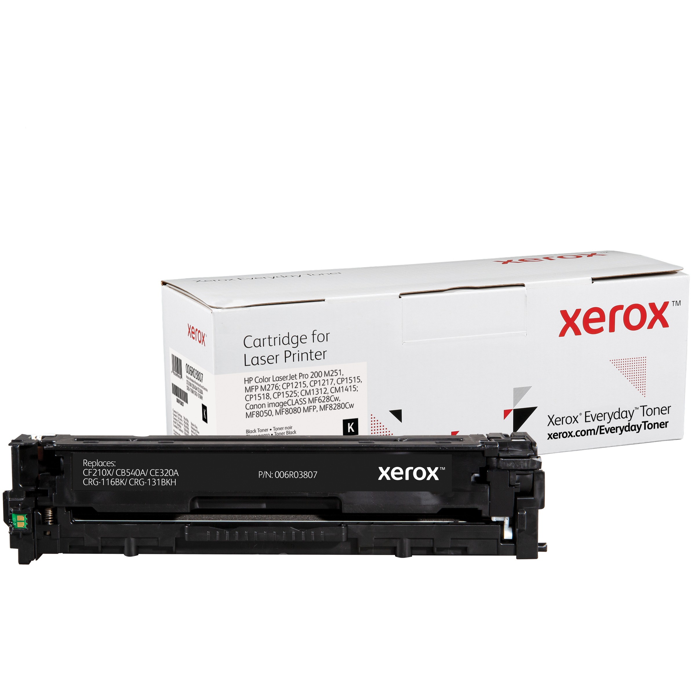 TON Xerox Everyday Toner 006R03807 Schwarz alternativ zu HP Toner 131X / 125A / 128A CF210X / CB540A / CE320A