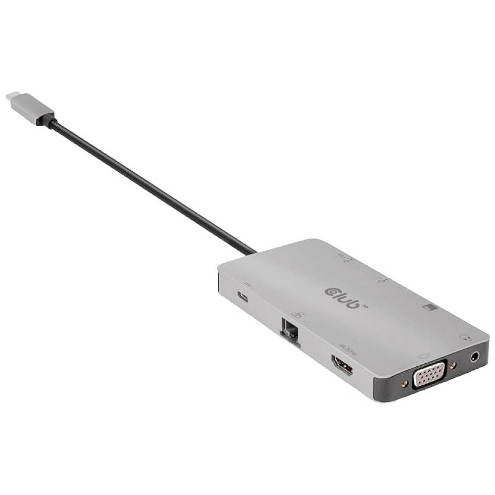 Club 3D USB Gen 1 Typ-C 9-in-1 Hub mit HDMI, VGA SD/Micro SD Kartenslots