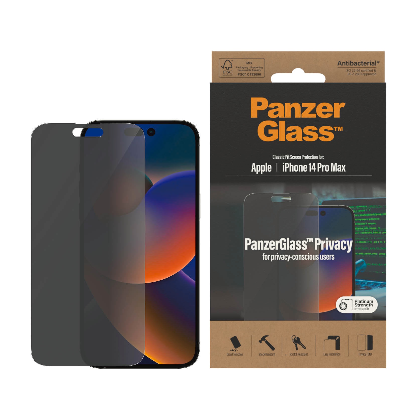 PanzerGlass f. iPhone 14 Pro Max Privacy AB