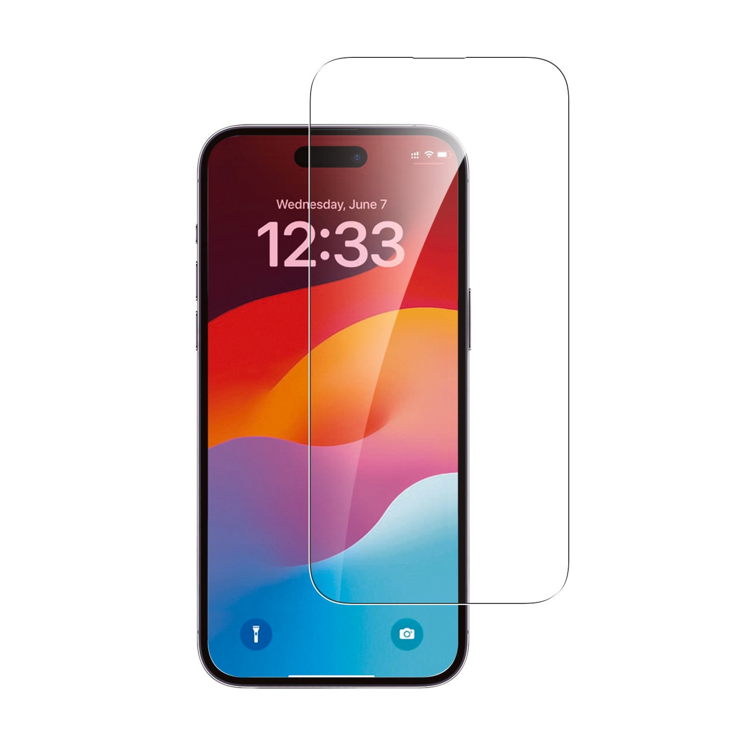 4smarts Second Glass mit Montagerahmen fr iPhone 15