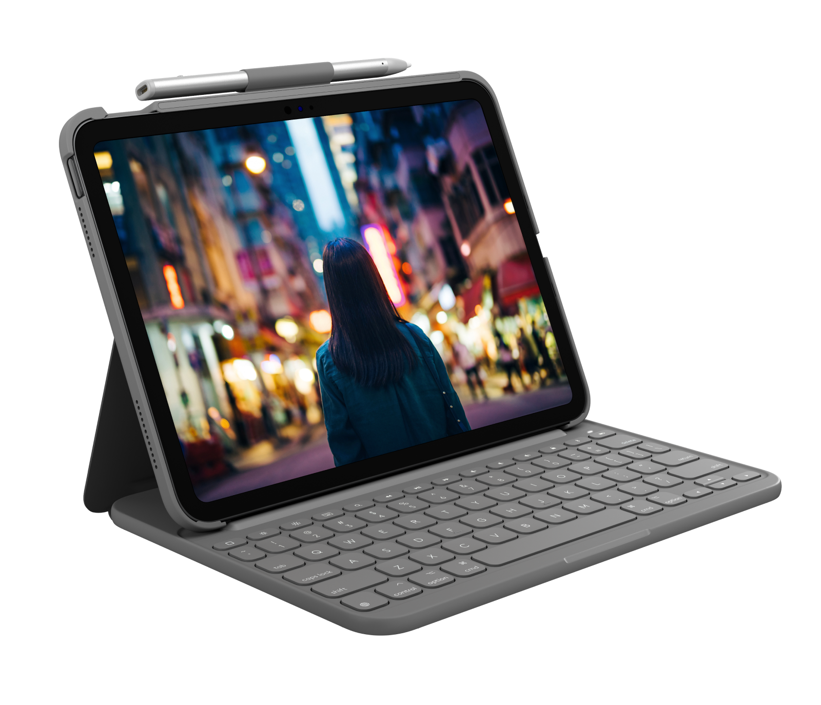 Logitech Slim Folio Hülle und Tastatur für Apple iPad 10,9