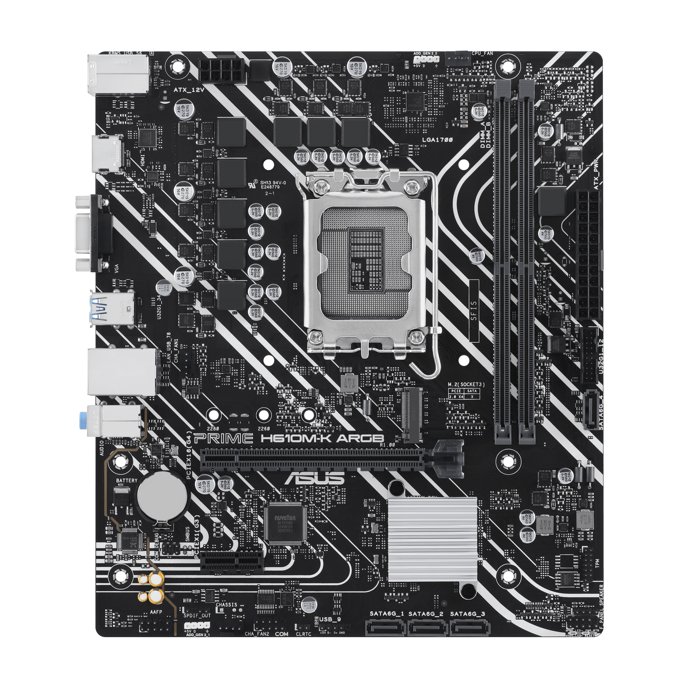 ASUS PRIME H610M-K ARGB mATX Mainboard Sockel 1700 HDMI/VGA