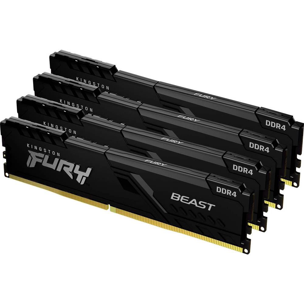 KINGSTON 64GB 3200MHz DDR4 CL16 DIMM Kit of 4 FURY Beast Black