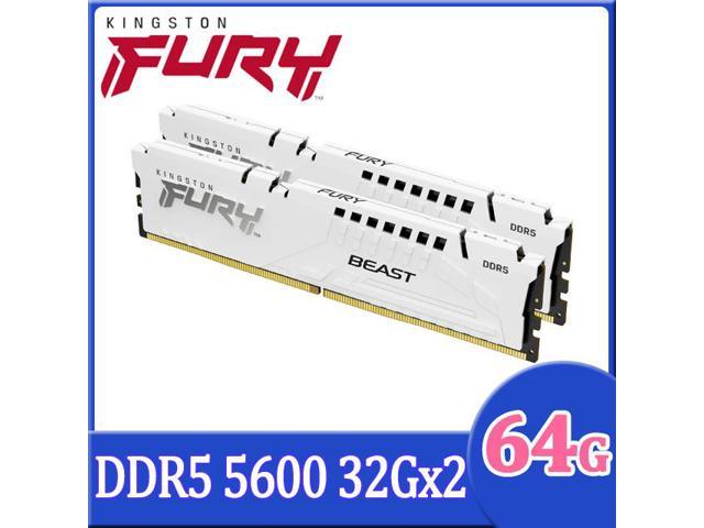 KINGSTON FURY Beast 64GB DIMM DDR5 5600MT/s DDR5 CL36 Kit of 2 White EXPO