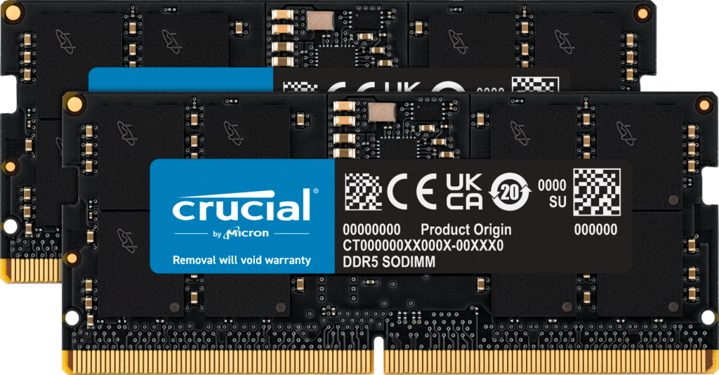 32GB (2x16GB) Crucial DDR5-4800 CL 40 SO-DIMM RAM Notebook Speicher Kit