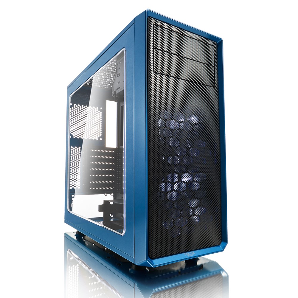 MIDI Fractal Design Focus G blau. Acrylfenster