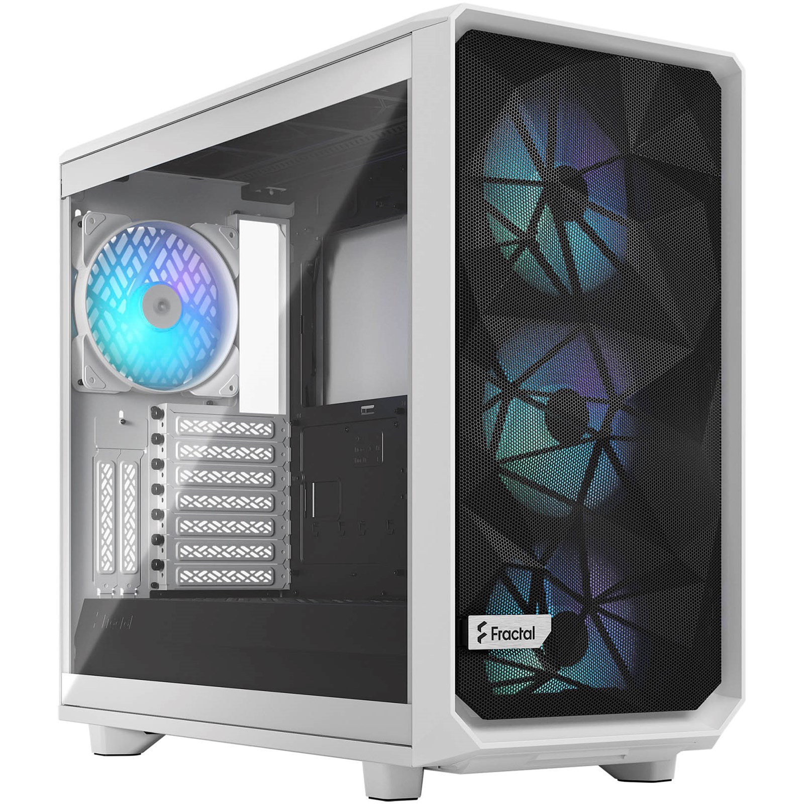 Fractal Design Meshify 2 RGB White TG Clear Tint Gaming Gehäuse mit Fenster