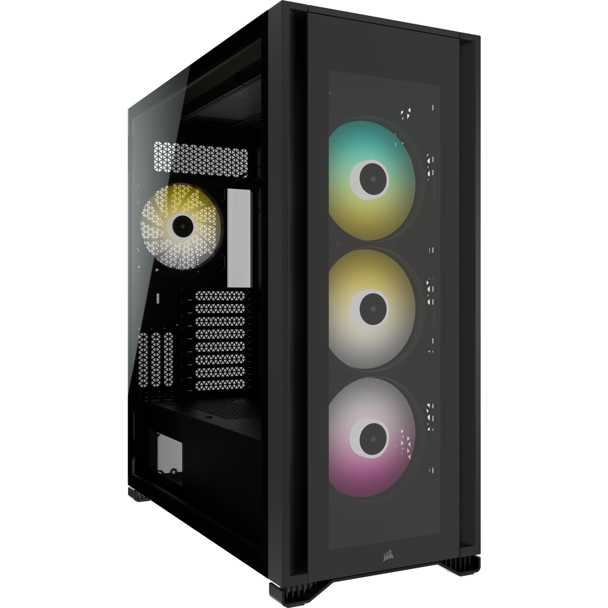 Corsair iCue 7000X RGB  Black Full Tower Gaming Gehäuse mit Glas Seitenfenster