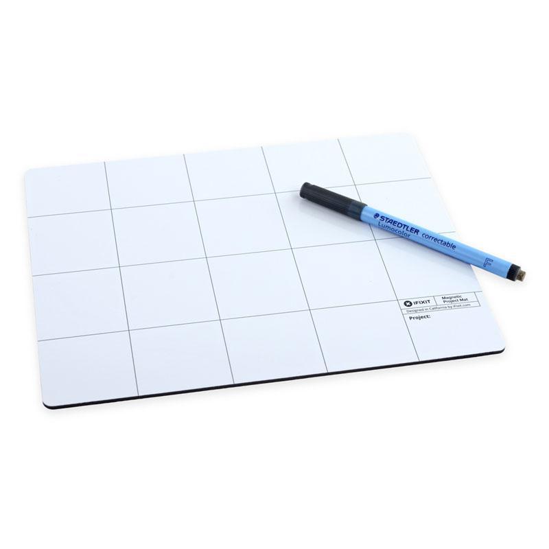 iFixit Magnetic Project Mat Magnetische Arbeitsunterlage hält Schrauben an Ort und Stelle, incl. Stift