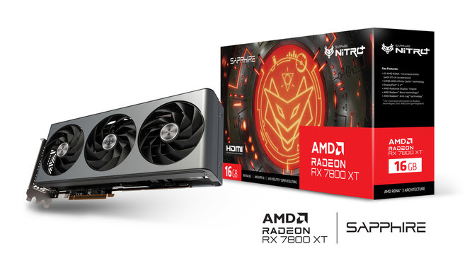 SAPPHIRE AMD Radeon RX 7800 XT Nitro+ OC Grafikkarte 16GB GDDR6 2xHDMI/2xDP