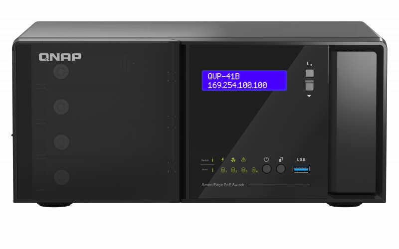 QNAP QVP-41B-8G-P NVR-Netzwerküberwachungsserver 4-Bay
