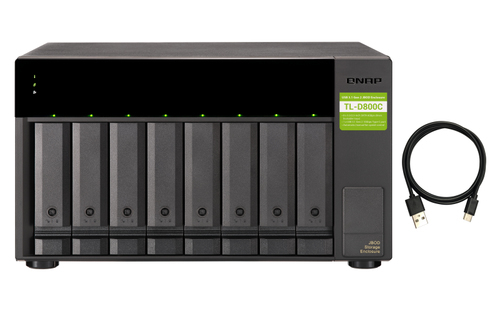 QNAP TL-D800C 8-bay desktop USB-C 3.1 Gen2 10Gbps JBOD expansion unit