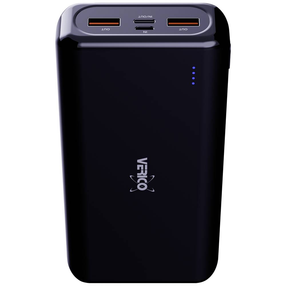 Verico Power Pro PD USB Powerbank, 20,000 mAh, schwarz
