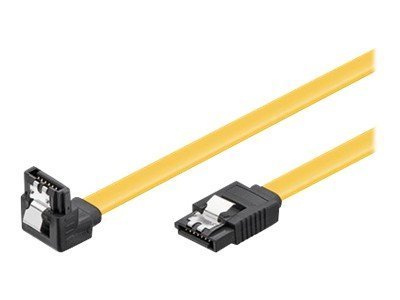 Good Connections SATA Anschlusskabel 0,5m 6Gb/s mit Metallclip gewinkelt gelb