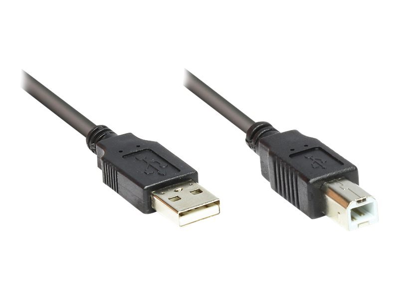 Good Connections USB 2.0 Anschlusskabel 5m St. A zu St. B schwarz