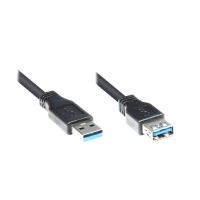 Good Connections USB 3.0 Verlängerungskabel 1,8m St. A zu Bu. A schwarz