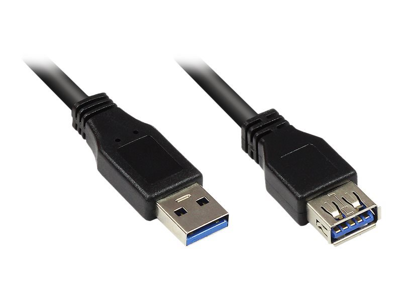 Good Connections USB 3.0 Verlängerungskabel 5m St. A zu Bu. A schwarz