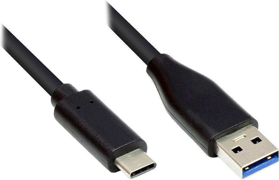 Good Connections Anschlusskabel 2m USB 3.0 USB-C zu USB 3.0 A schwarz