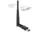 Delock USB 2.0 Dualband WLAN ac/a/b/g/n Stick 433 + 150 Mbps m. externer Antenne