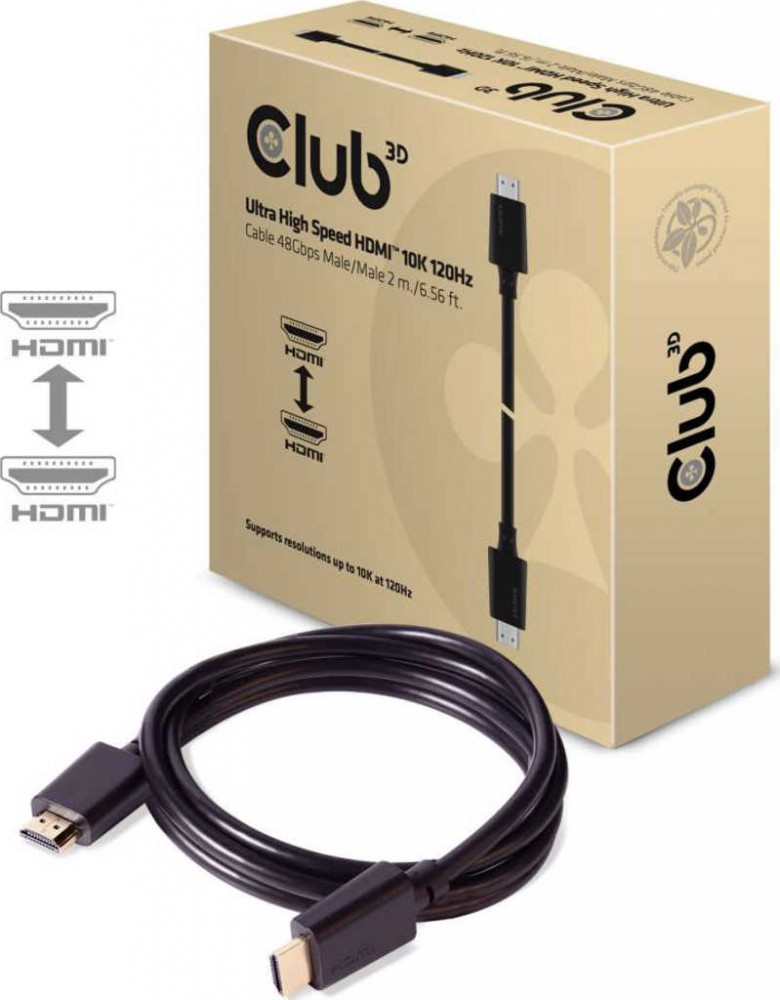 Club3D HDMI-Kabel A -> A 2.1 Ultra High Speed 10K HDR 2m retail