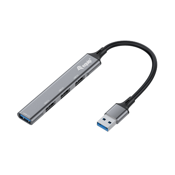 Equip USB-Hub 4-Port 3.0 ->1x3.0 3x2.0 5Gbps o.Netzteil gr