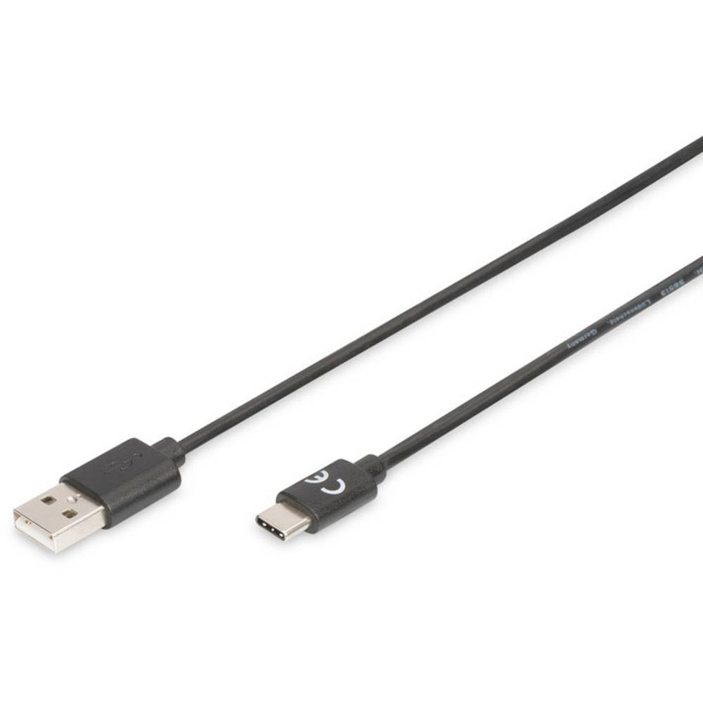 DIGITUS USB 2.0 Verbindungskabel Typ C -A St/St 1.8m. sw