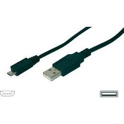DIGITUS USB 2.0 Anschlusskabel Typ A -mikro B St/St 1.8m. sw