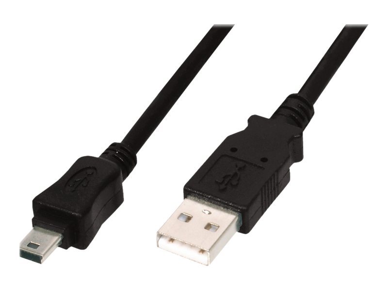 DIGITUS USB 2.0 Anschlusskabel Typ A -mini B St/St 1.8m. sw