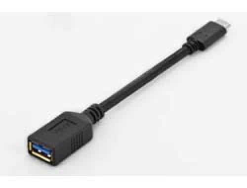 Digitus USB 3.1 Kabel 0,15m Typ-C zu Typ-A OTG St./Bu. schwarz