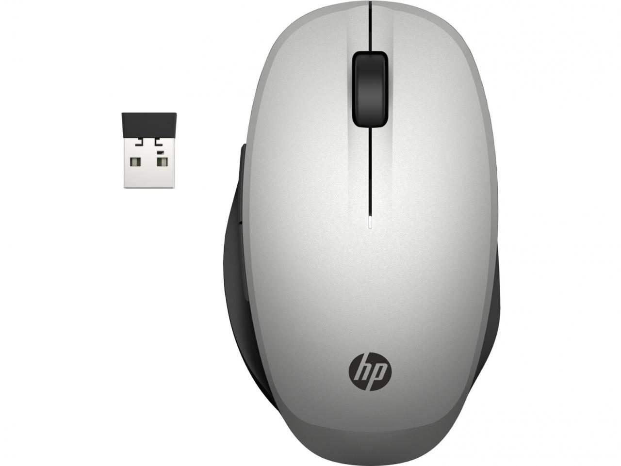 HP Maus 300 Dual Mode Kabellos BT/USB-A Weiß