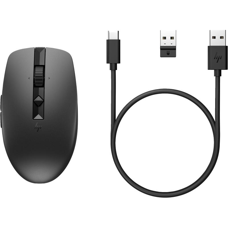HP Maus 710 Kabellos BT/USB-A/C-Empfänger 7 Tasten Schwarz
